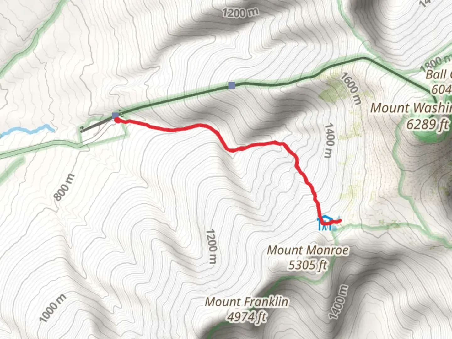 An image depicting the trail Upper and Lower Lake of the Clouds via Ammonoosuc Ravine Trail and its surrounding area.