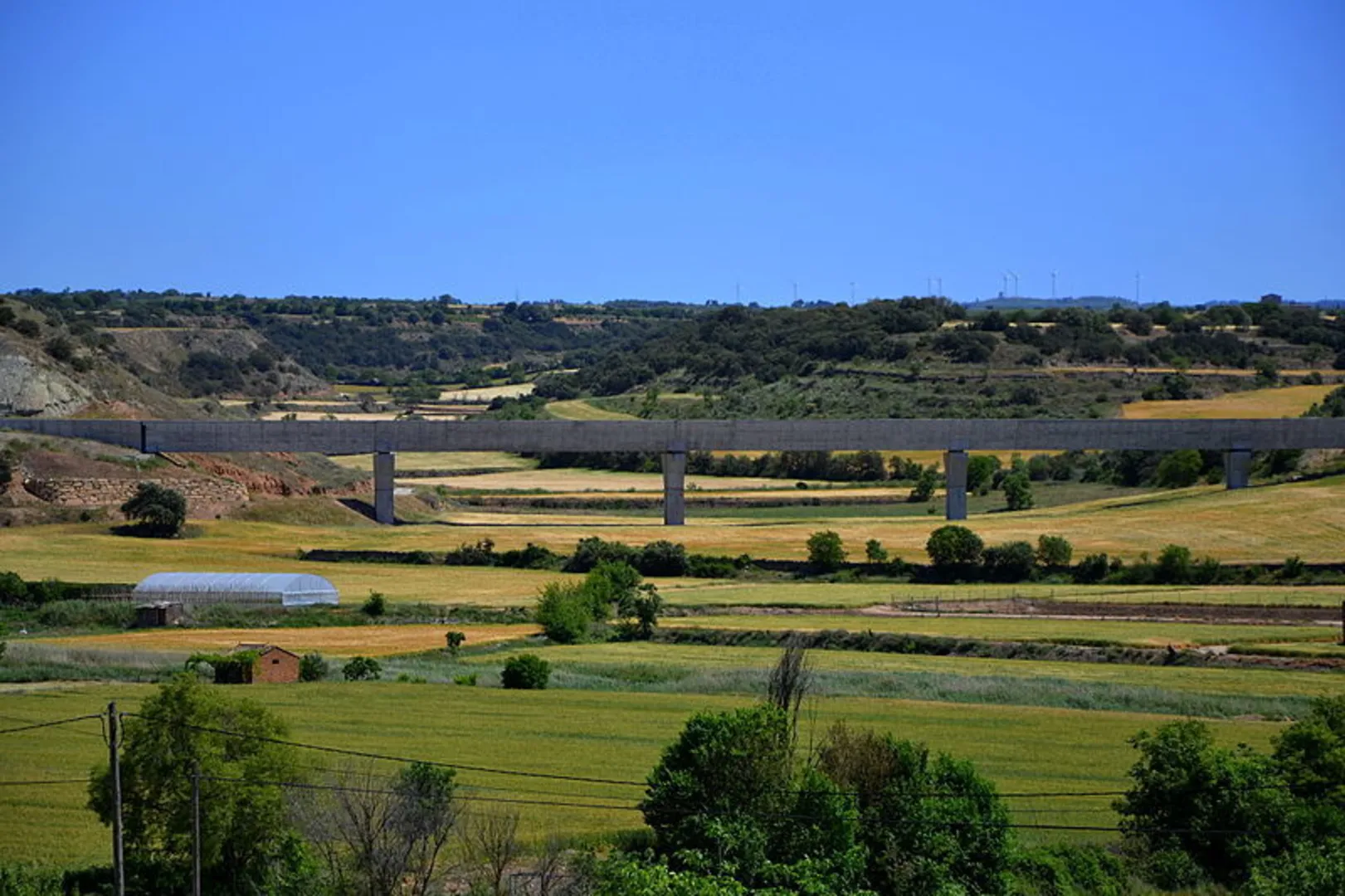 An image depicting the trail Anglesola Trail PR C 97 and its surrounding area.
