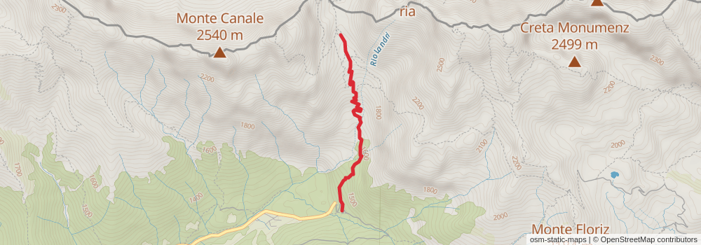 Sentiero Italia - Alps Section stage 27 Map