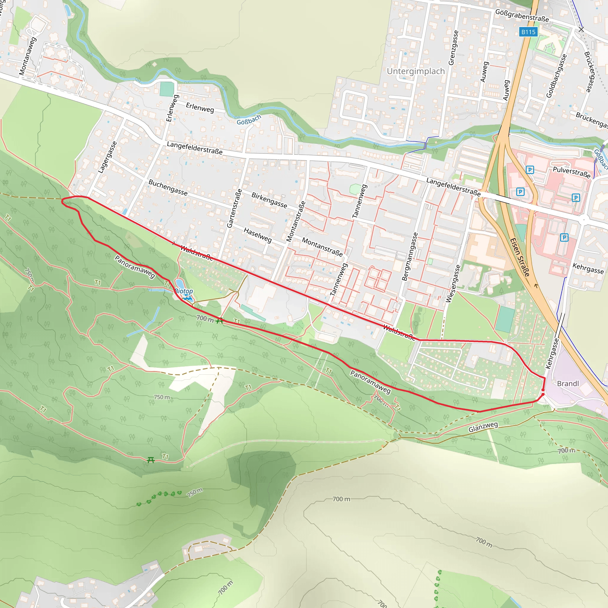 Vogellehrpfad Kehrwald mobile static map
