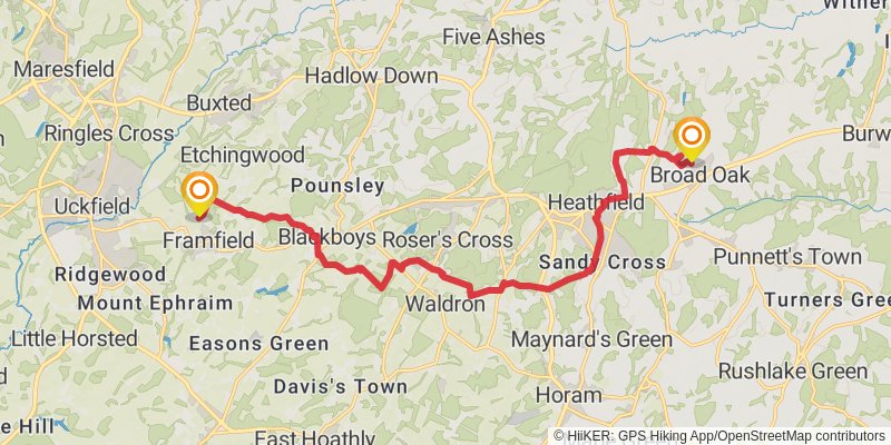 Sussex Hospices Trail stage 6 Map