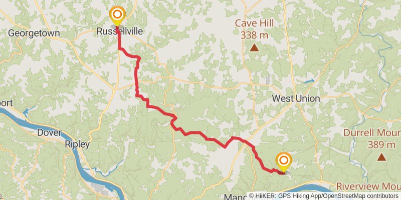 American Discovery Trail - East stage 44 Map