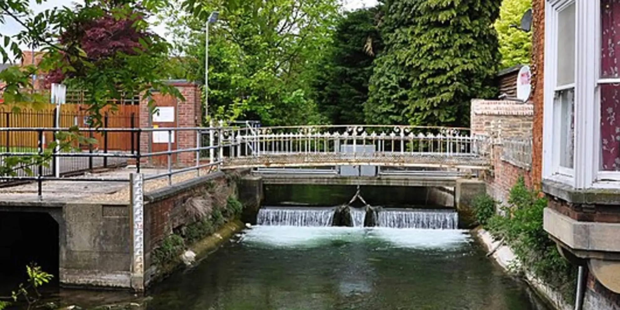 An image depicting the trail Riverside Walk at Sleaford and its surrounding area.