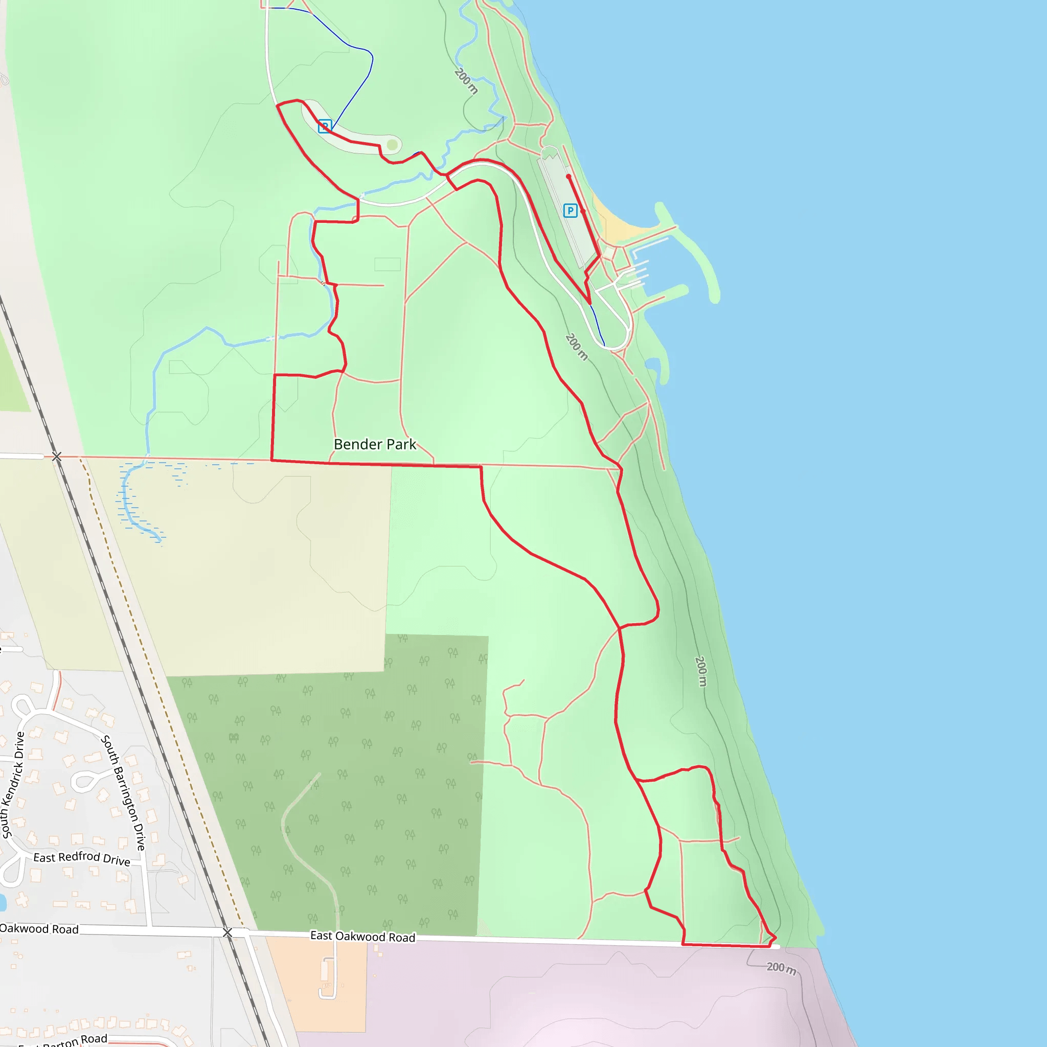 Plevak Road and Bender Park Loop mobile static map