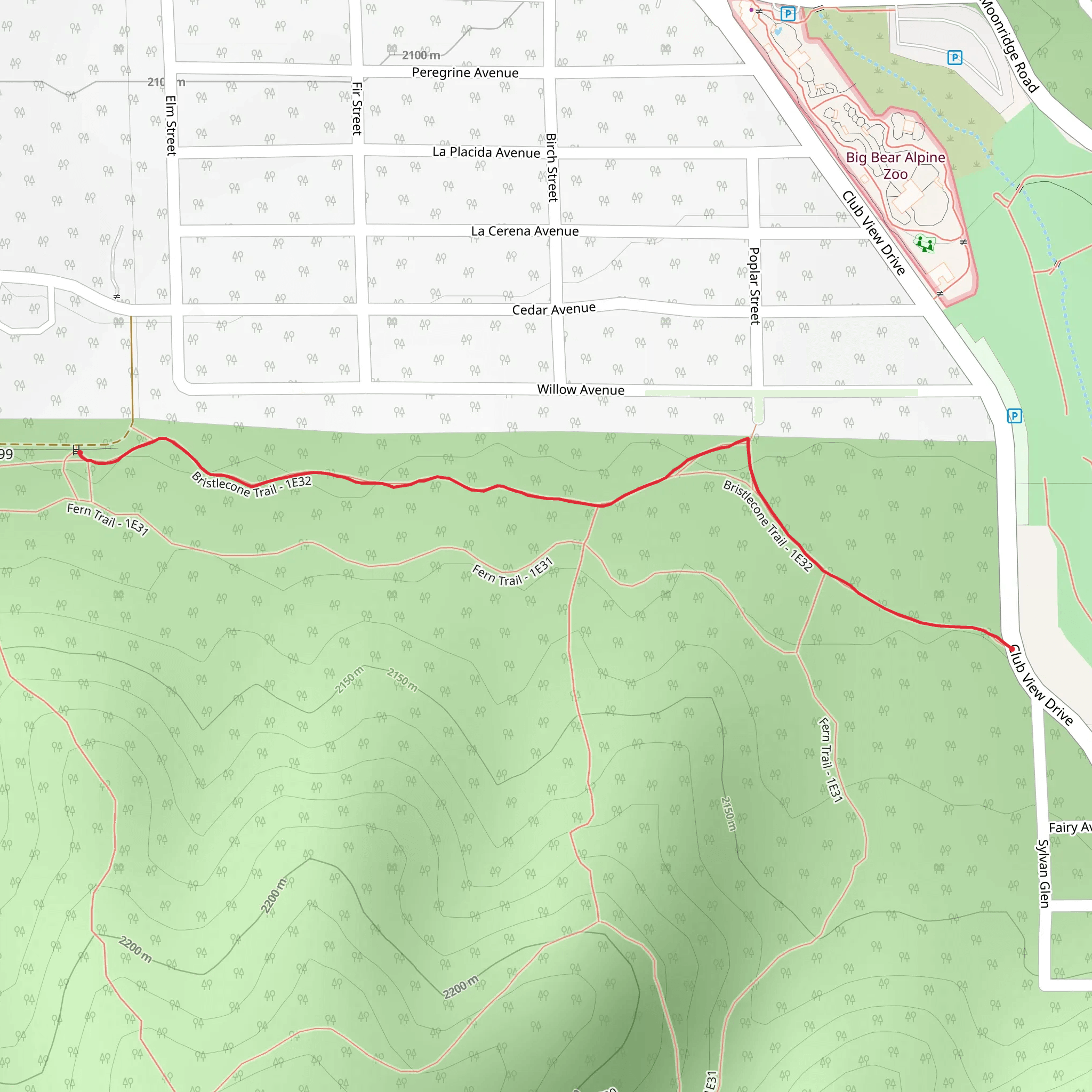 Bristlecone Trail mobile static map