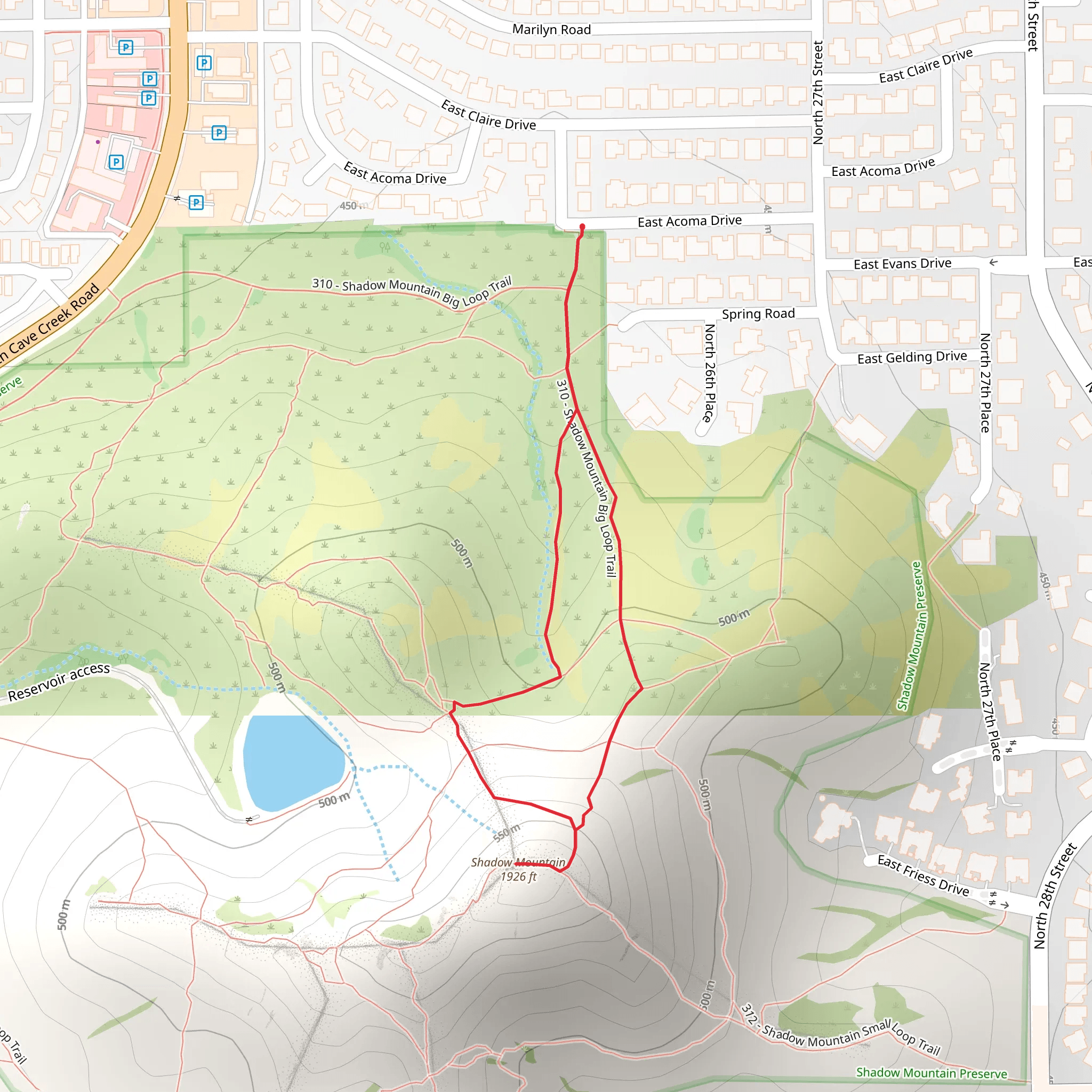 Shadow Mountain Loop mobile static map