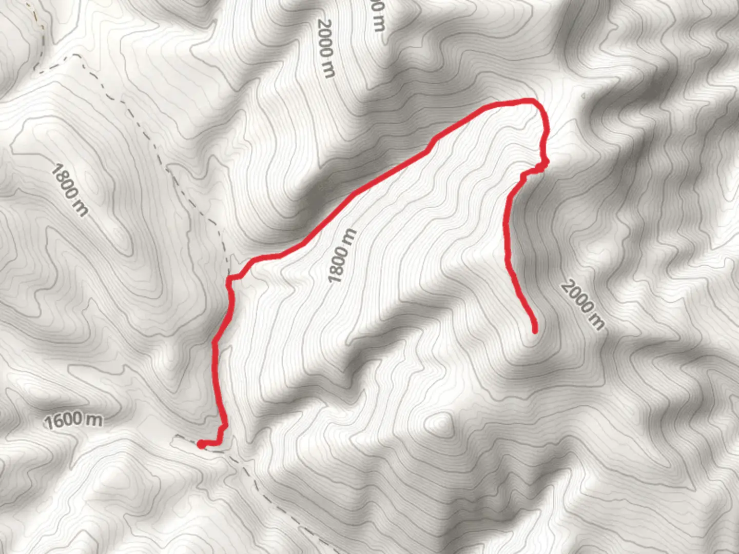 An image depicting the trail Mount Hefty Trail via Frozen Lake Road and its surrounding area.