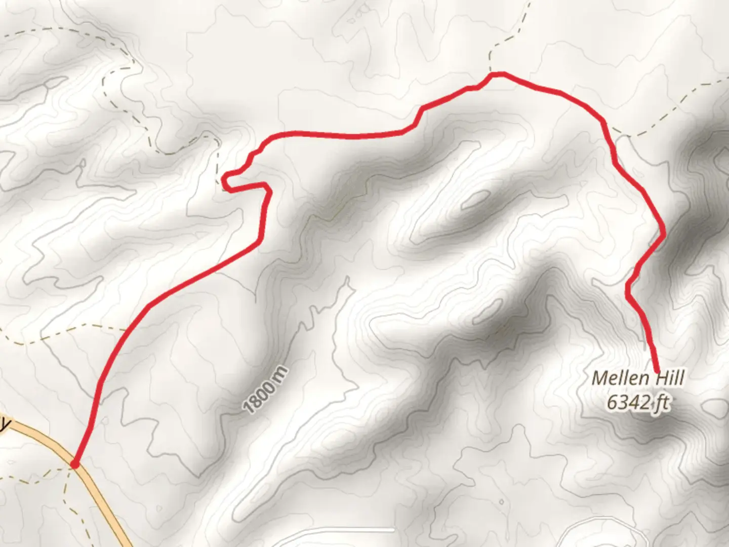 An image depicting the trail Mellen Hill and its surrounding area.