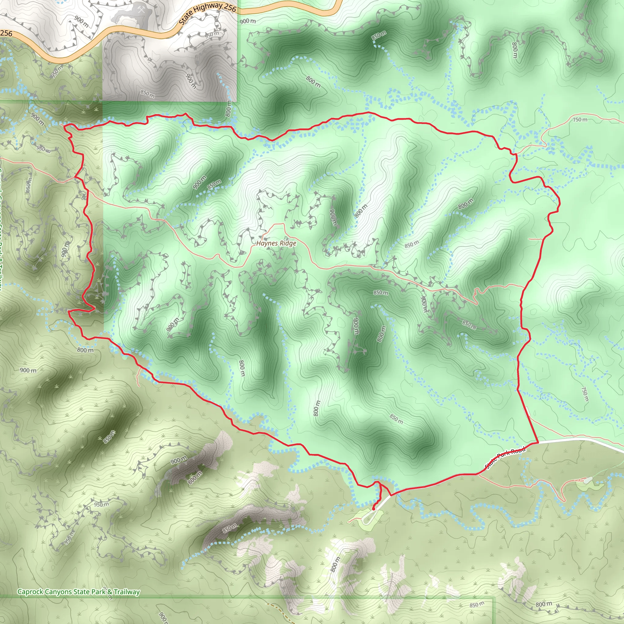 Upper Canyon - Trail A - B - C and D Loop mobile static map