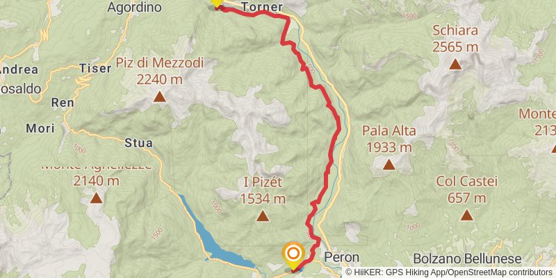 Camino Delle Dolomiti stage 6 Map