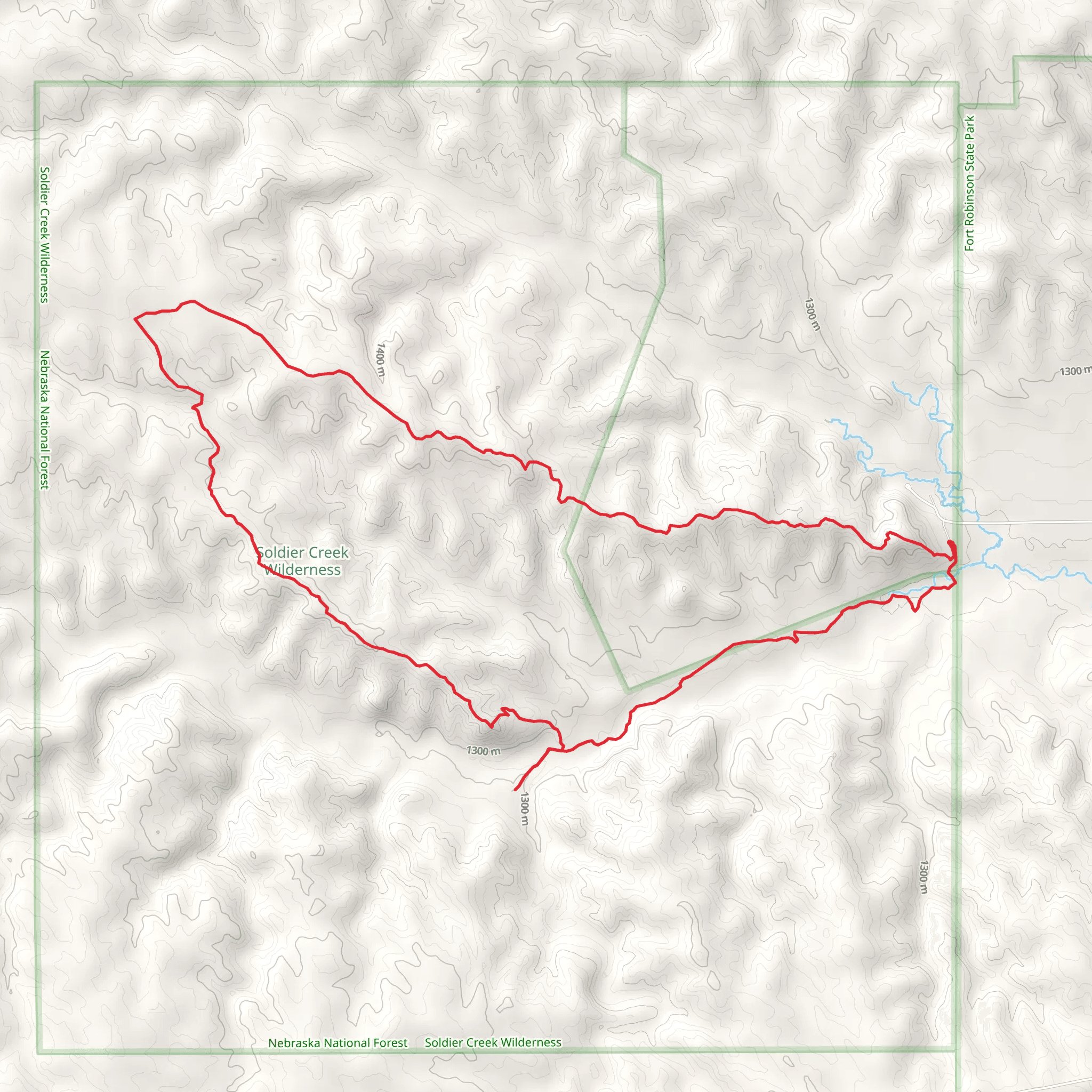 Soldier Creek Wilderness Loop mobile static map