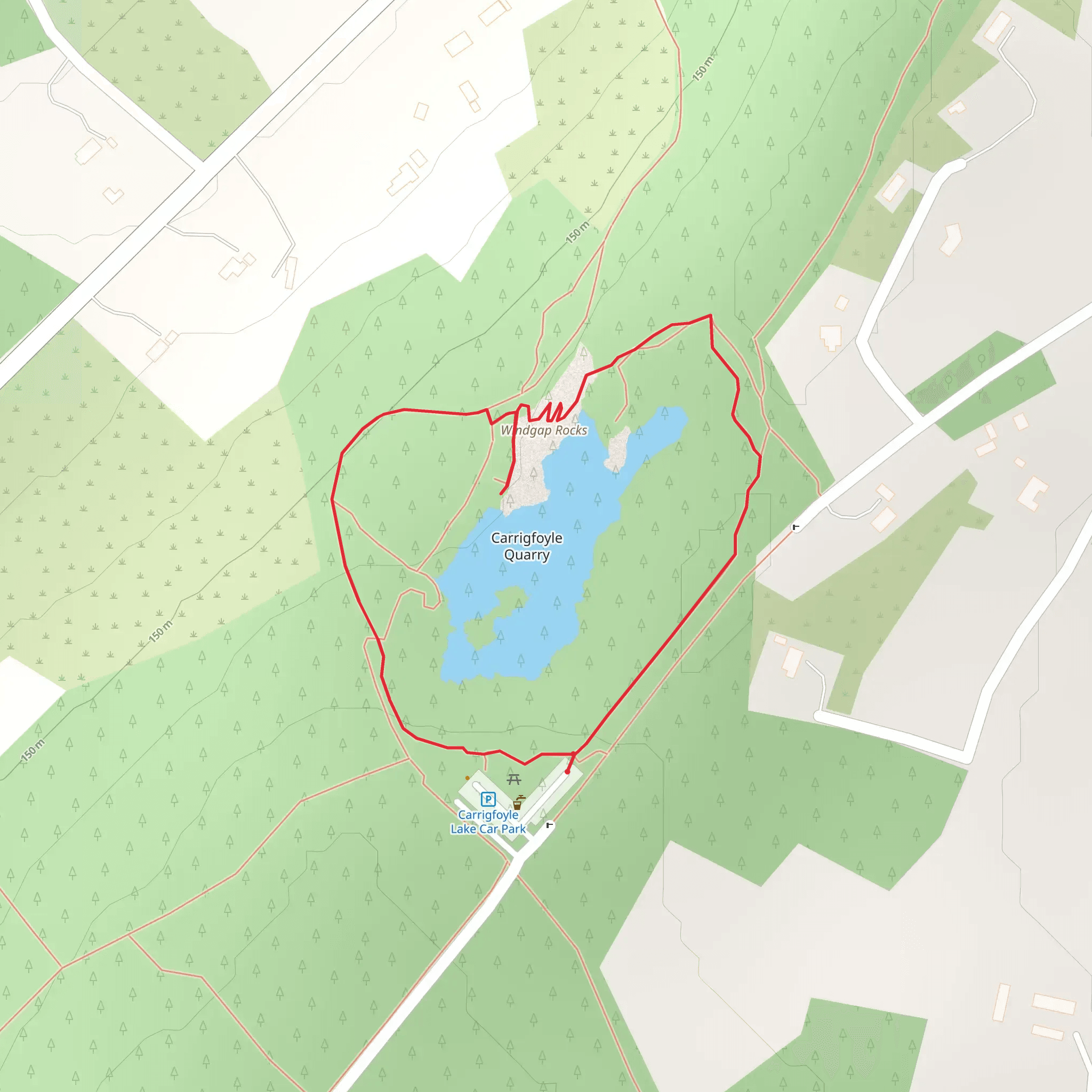 Carrigfoyle Windgap Trail mobile static map