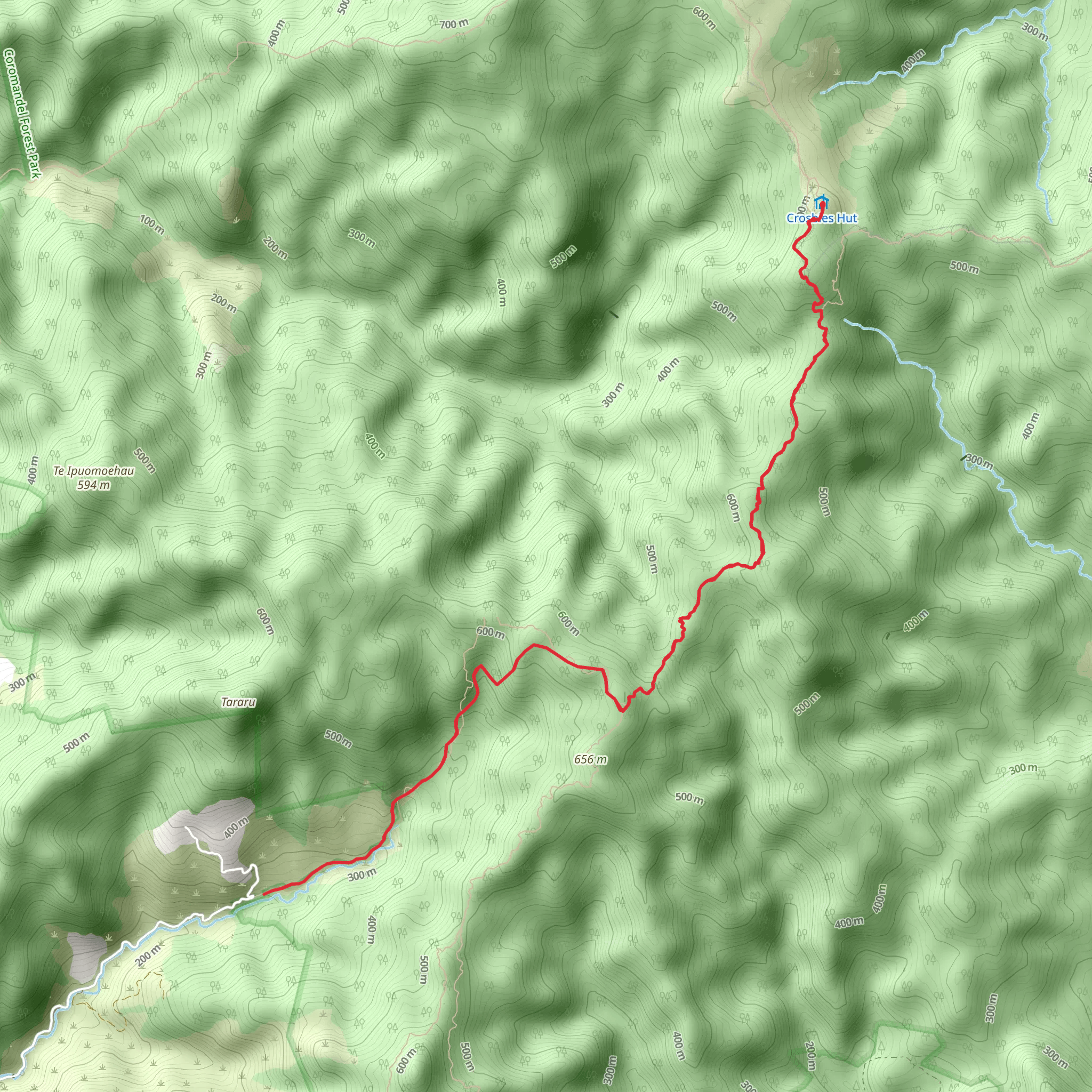 Tararu Track mobile static map