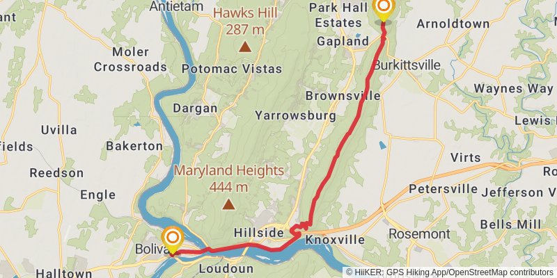 Appalachian Trail stage 105 Map