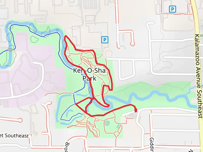 Plaster Creek and Ken-O-Sha Gold - Red Loop Trail
