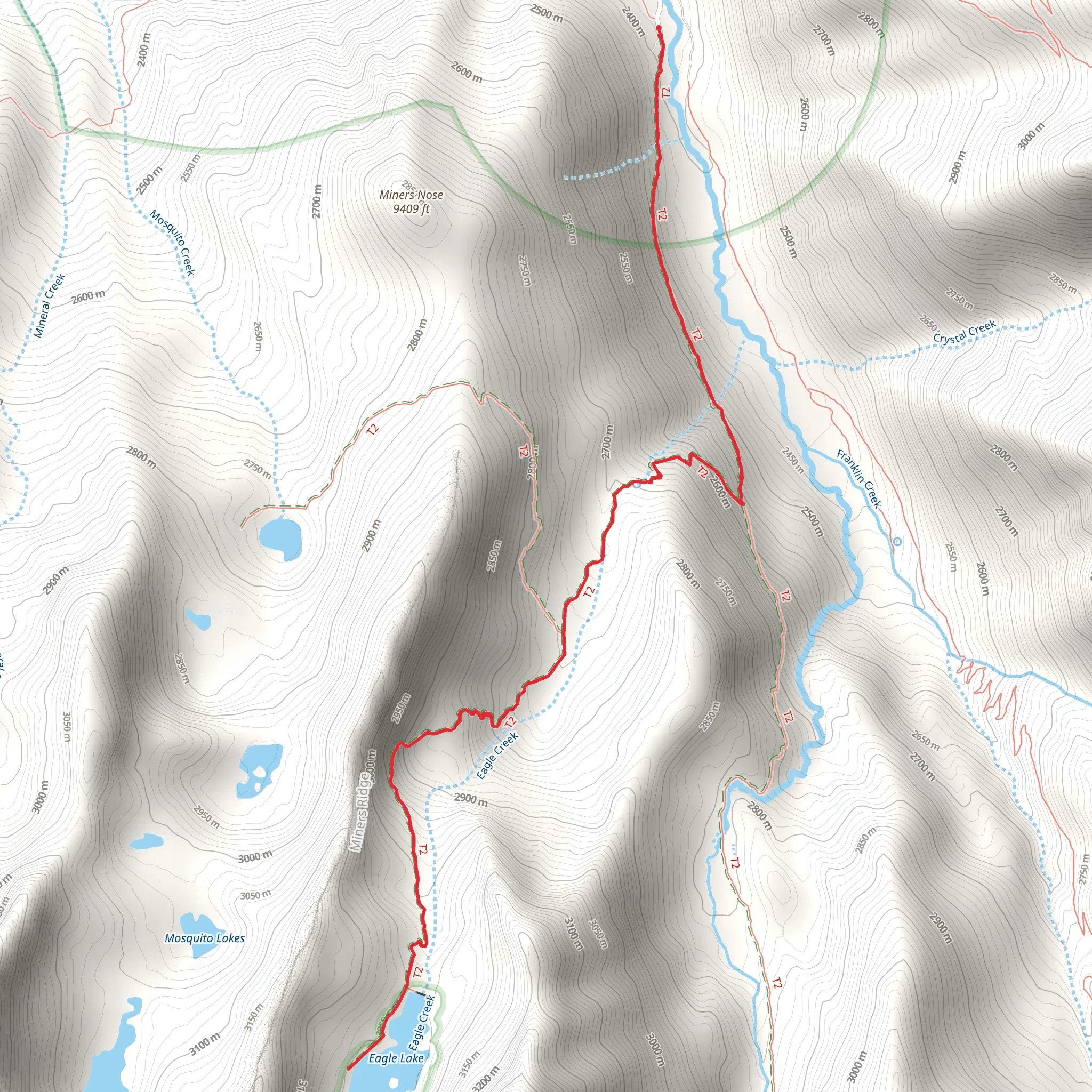 Eagle Lake via White Chief Trail mobile static map