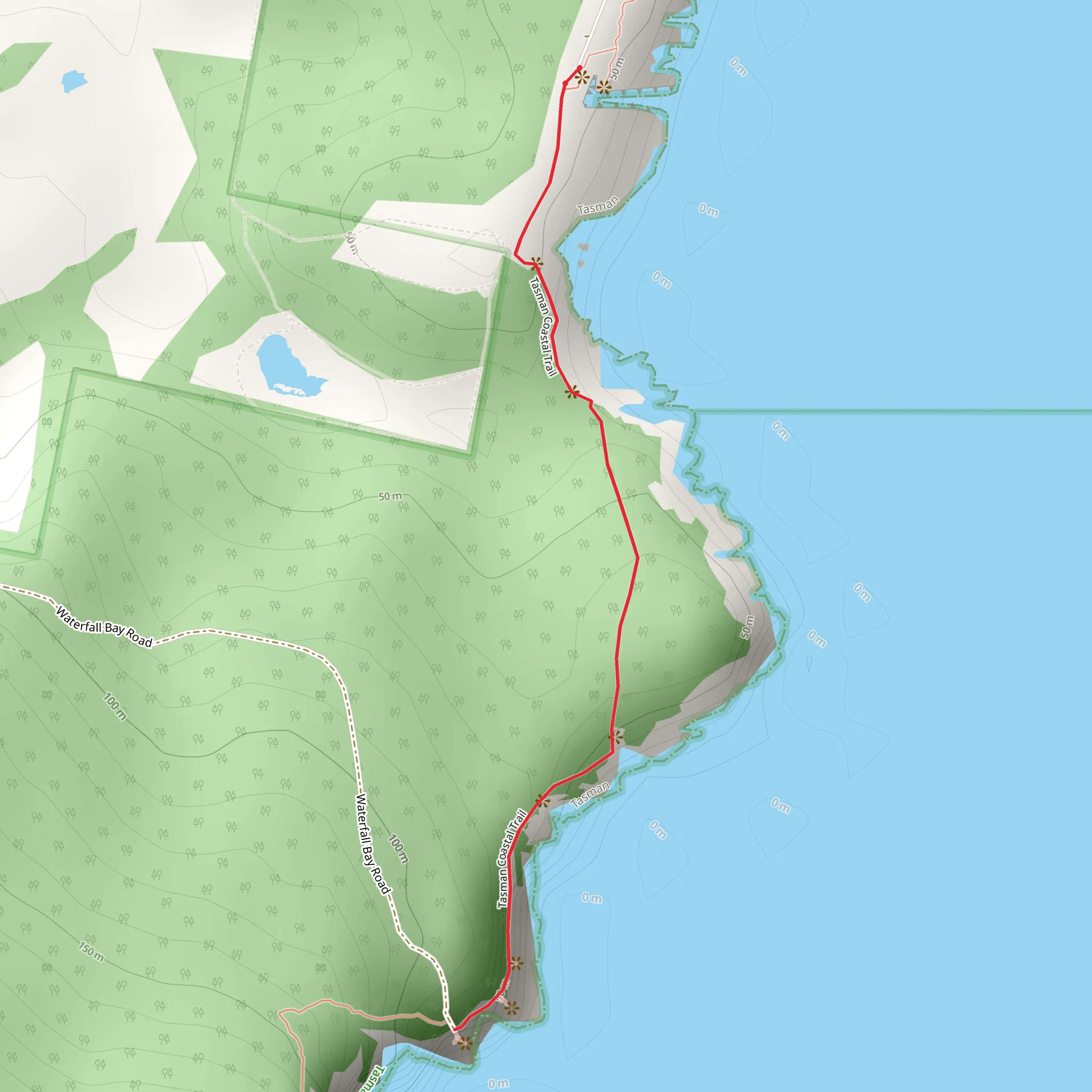 Waterfall Bay Walk mobile static map