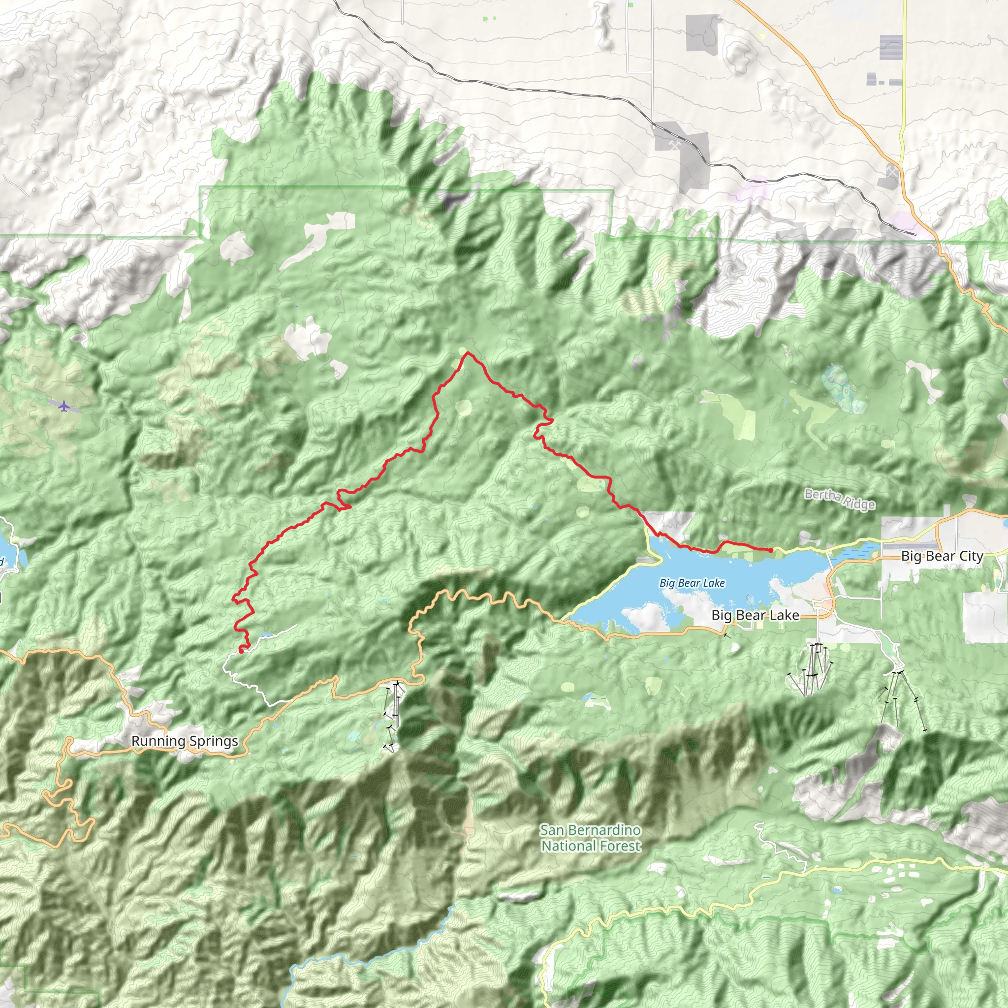 Green Valley Lake to Minnelusa mobile static map