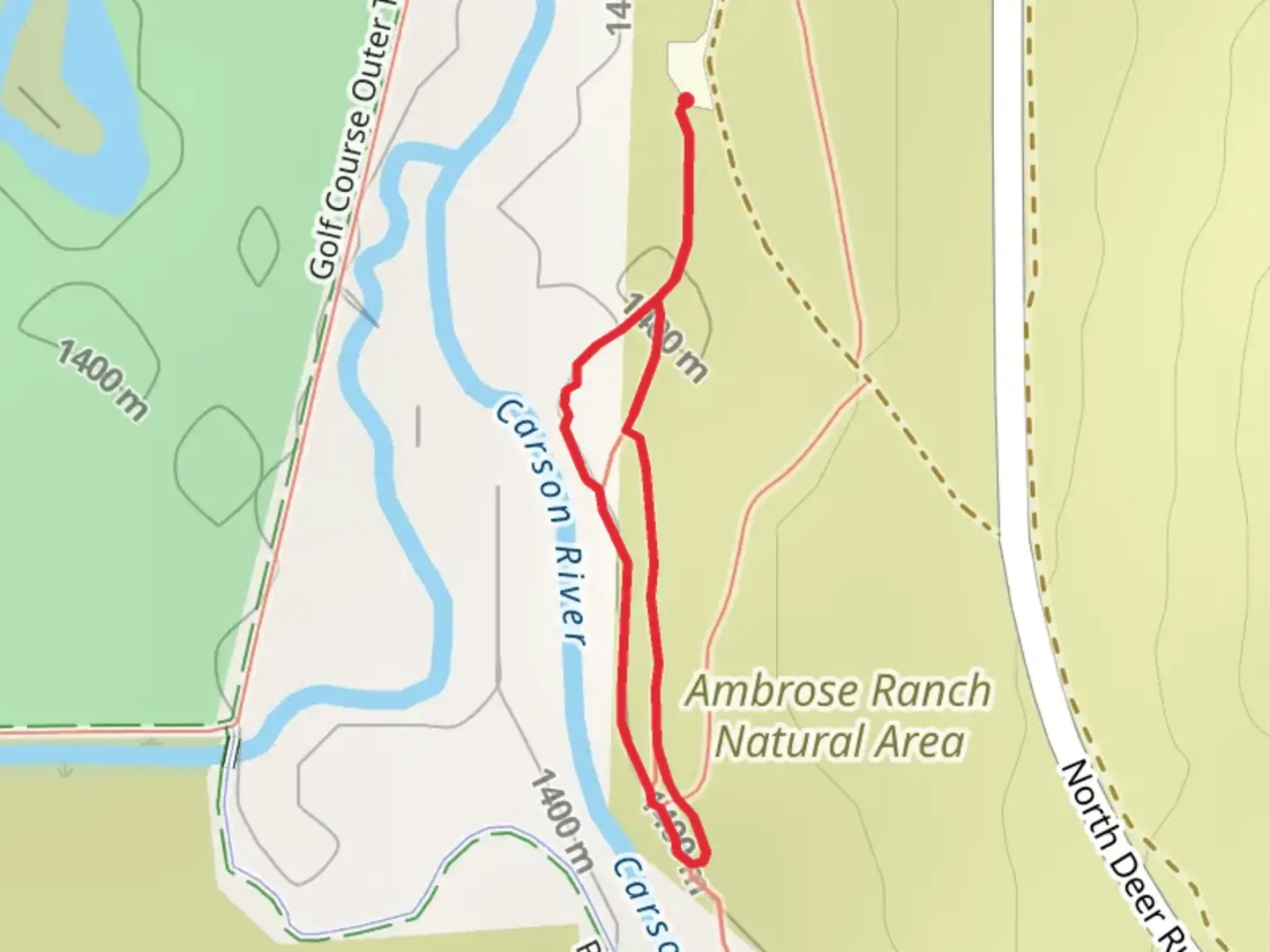 An image depicting the trail Carson River Loop and its surrounding area.