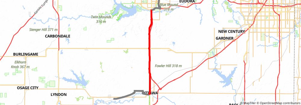 American Discovery Trail South Route stage 169 Map