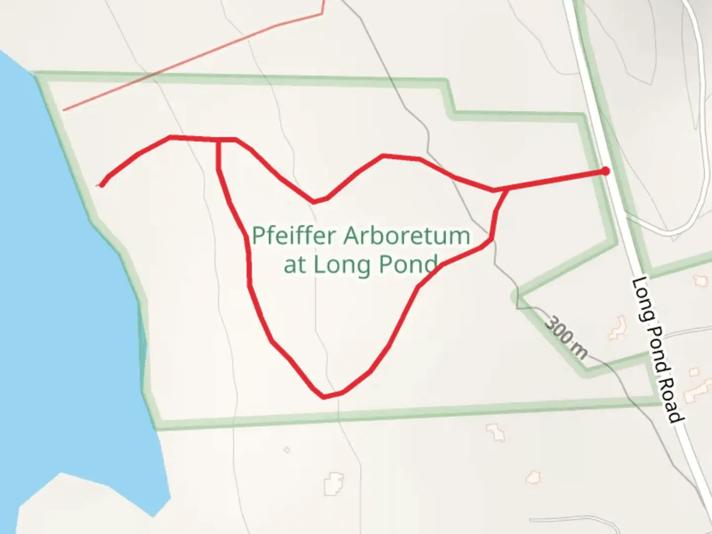 An image depicting the trail Pfeiffer Arboretum Trail and its surrounding area.