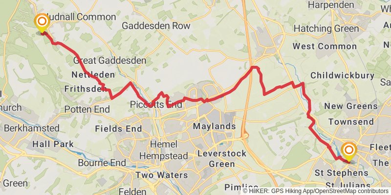St Bernard's Way stage 26 Map