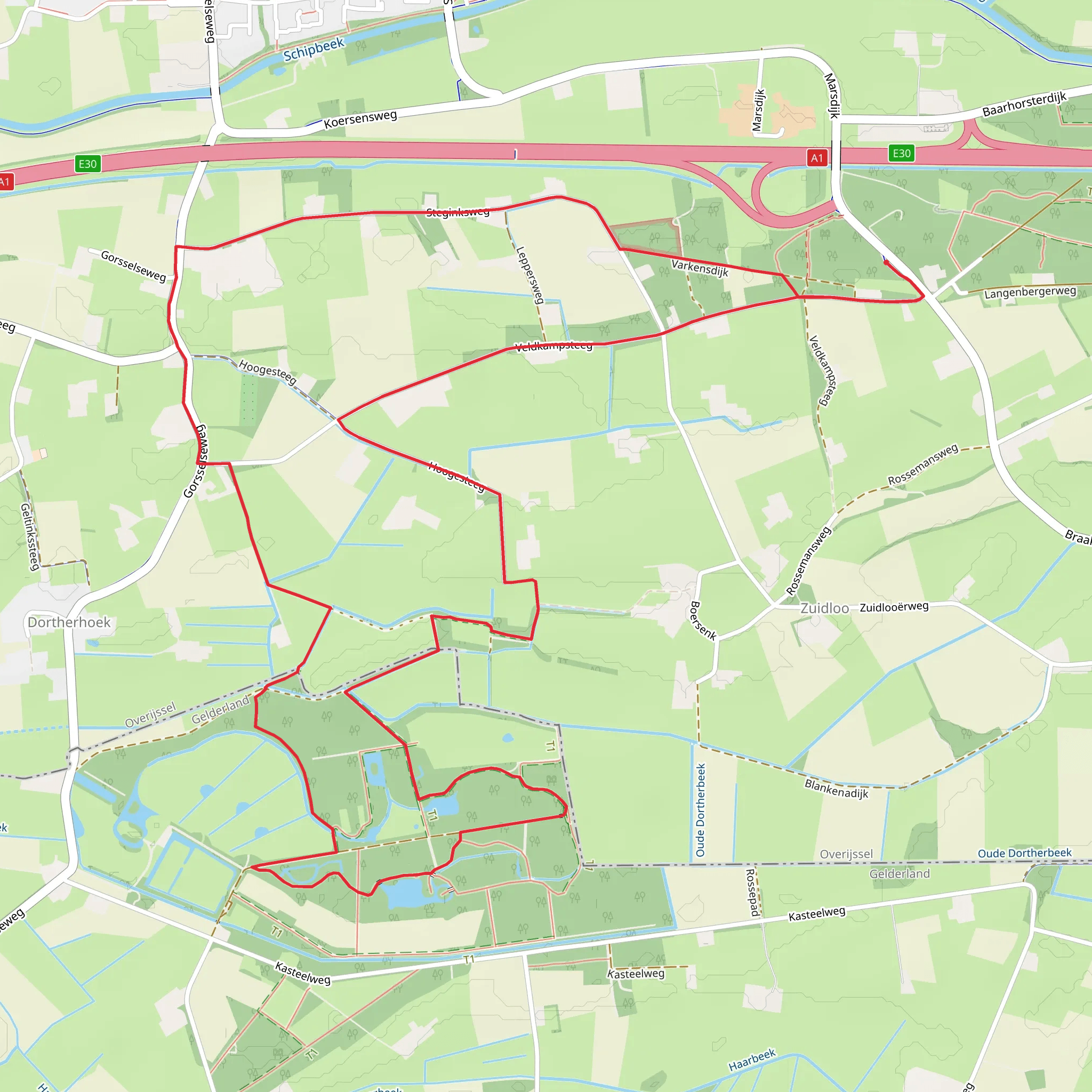 Steginks Weg and Landgoed Dorth Route mobile static map