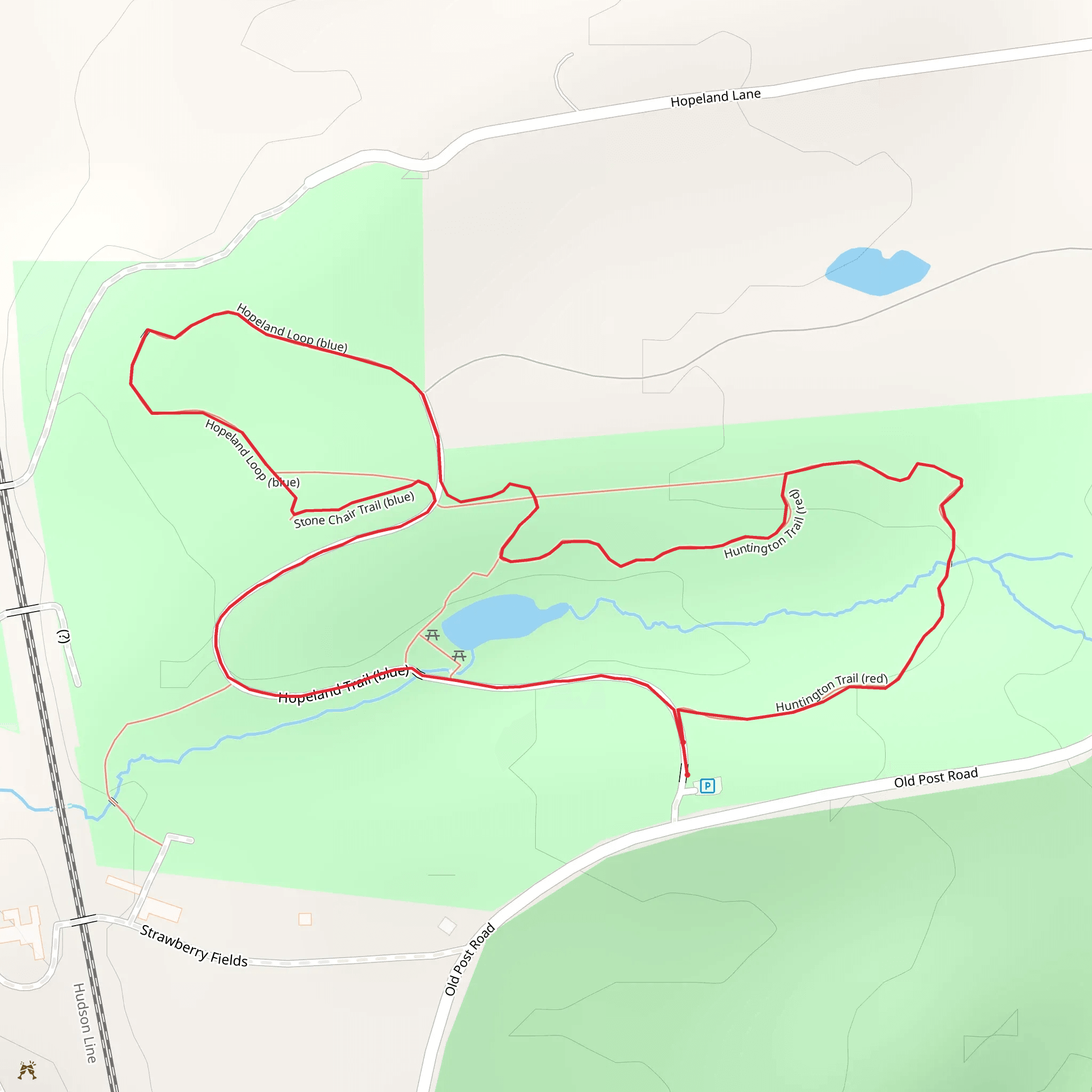 Dragonfly Pond Loop via Huntington Trail mobile static map
