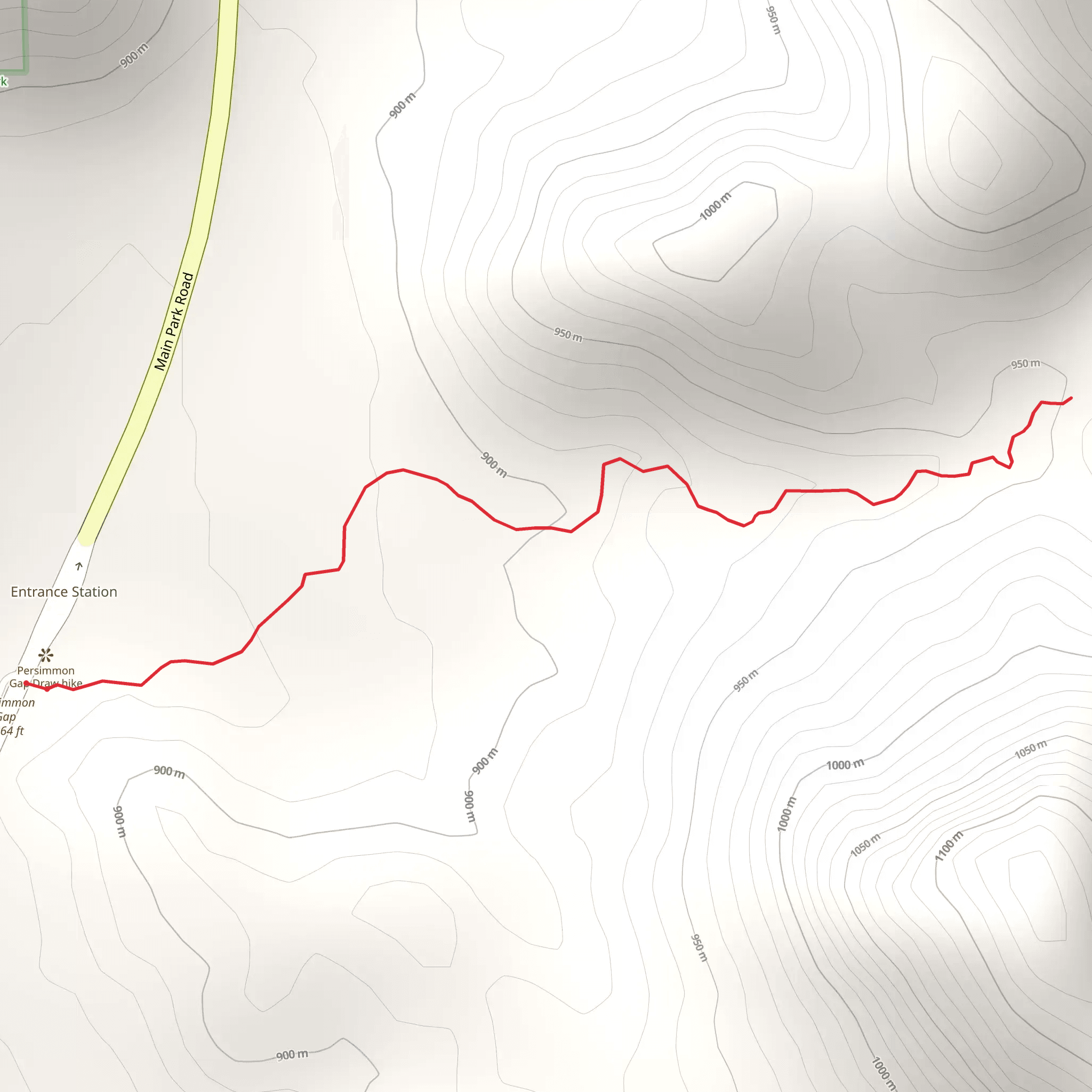 Persimmon Gap Draw Trail mobile static map