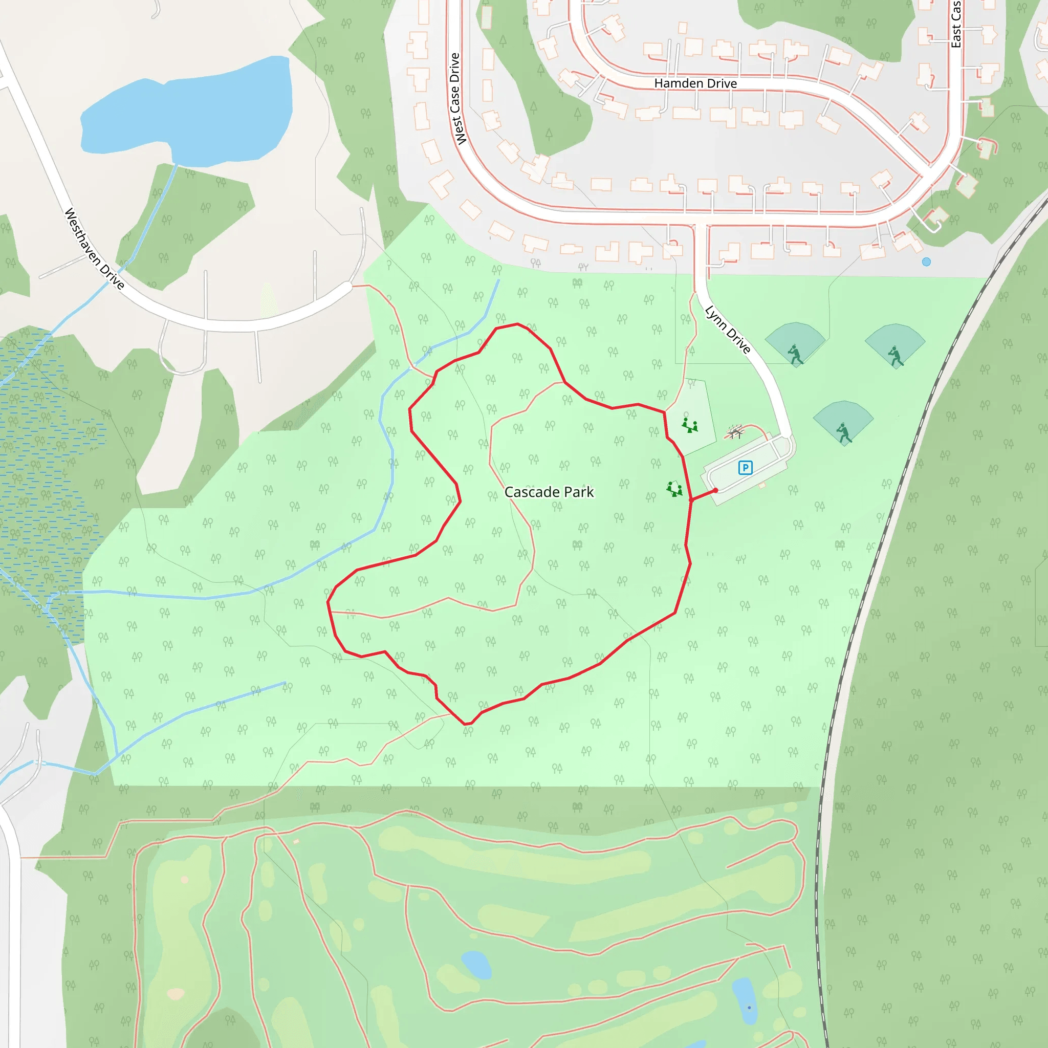 Cascade Park Loop mobile static map