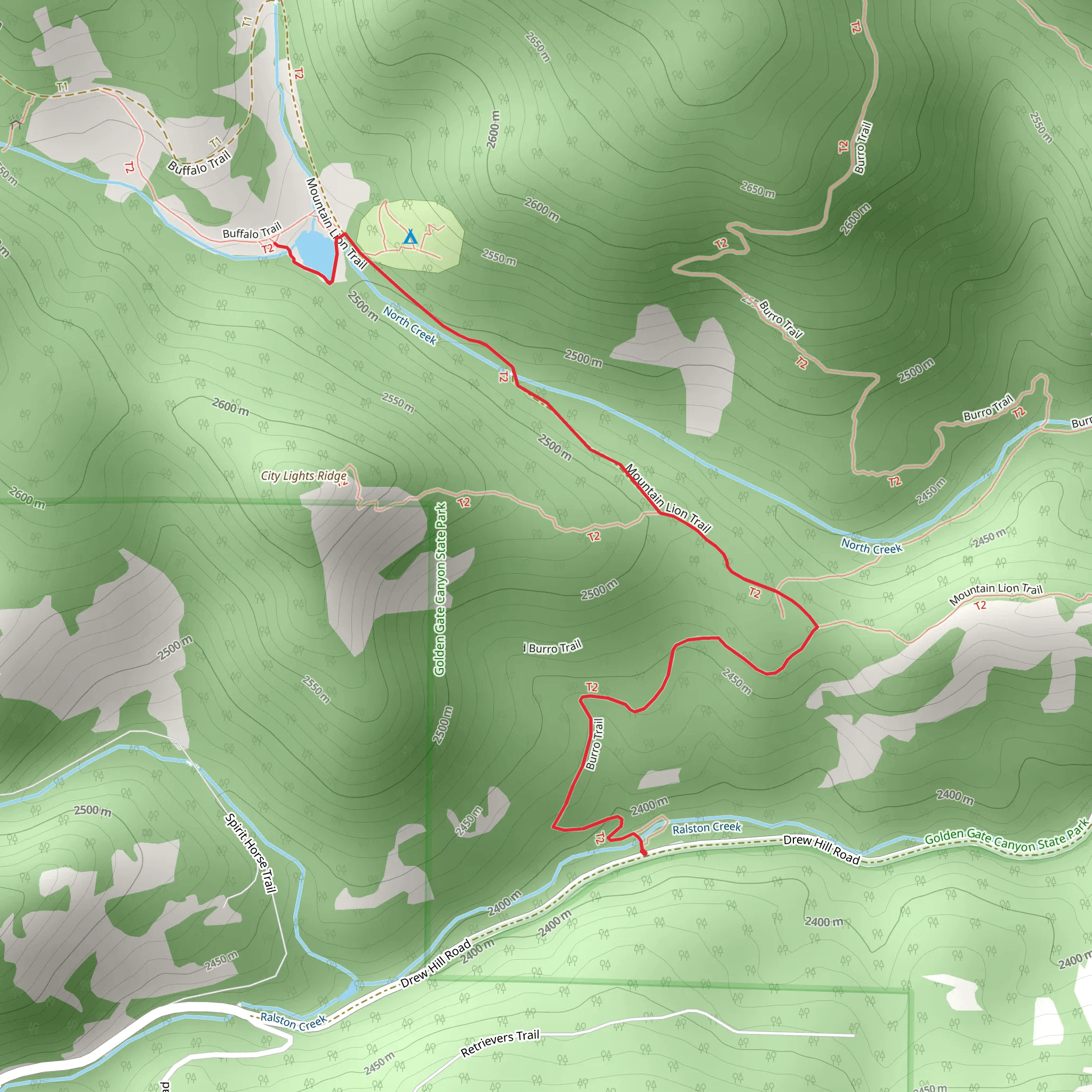 Mountain Lion Trail mobile static map
