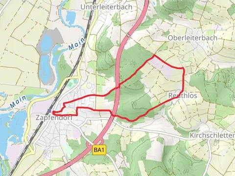 Rundweg Blaue and 7 Fluesse Wanderweg Loop