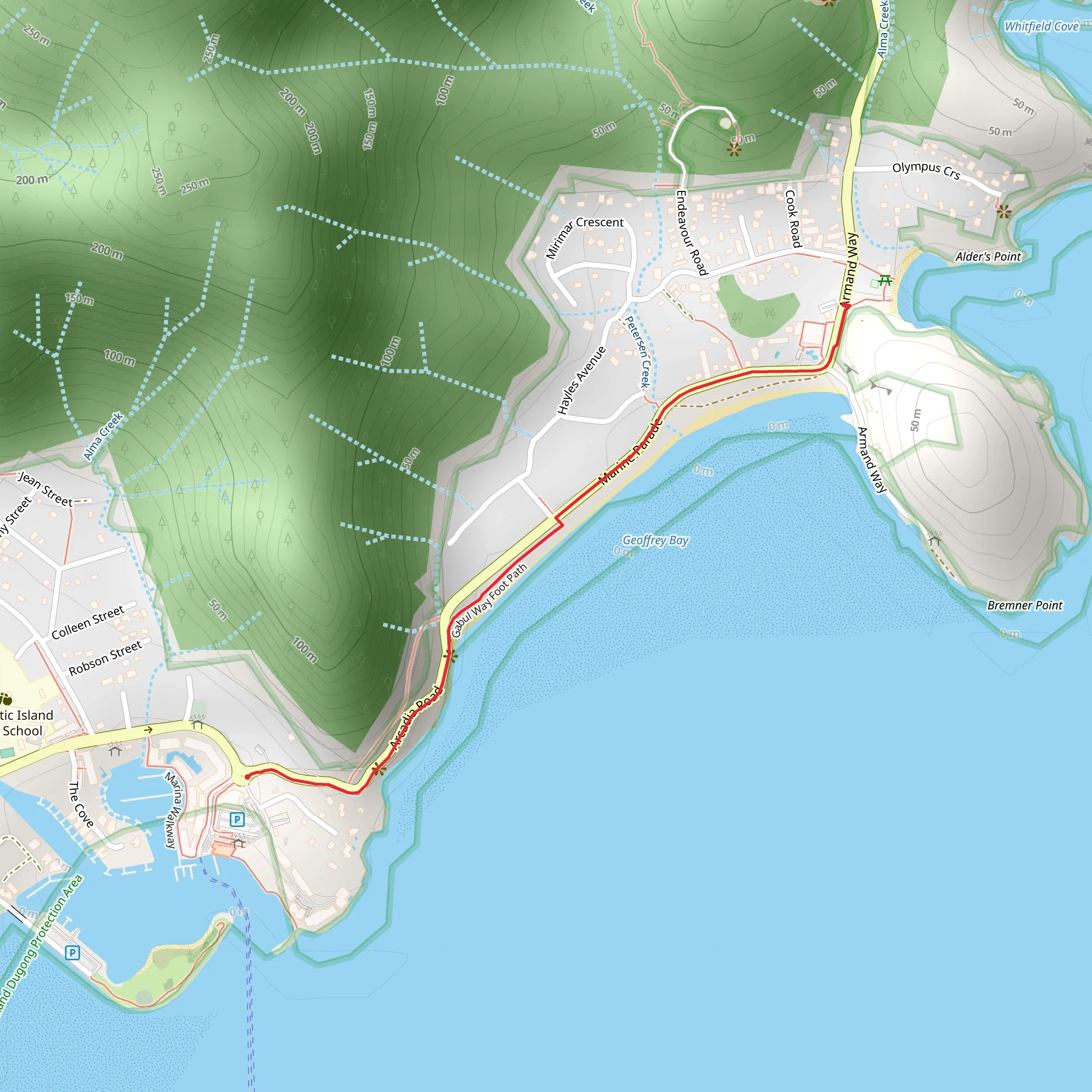 Arcadia - Nelly Bay Track mobile static map