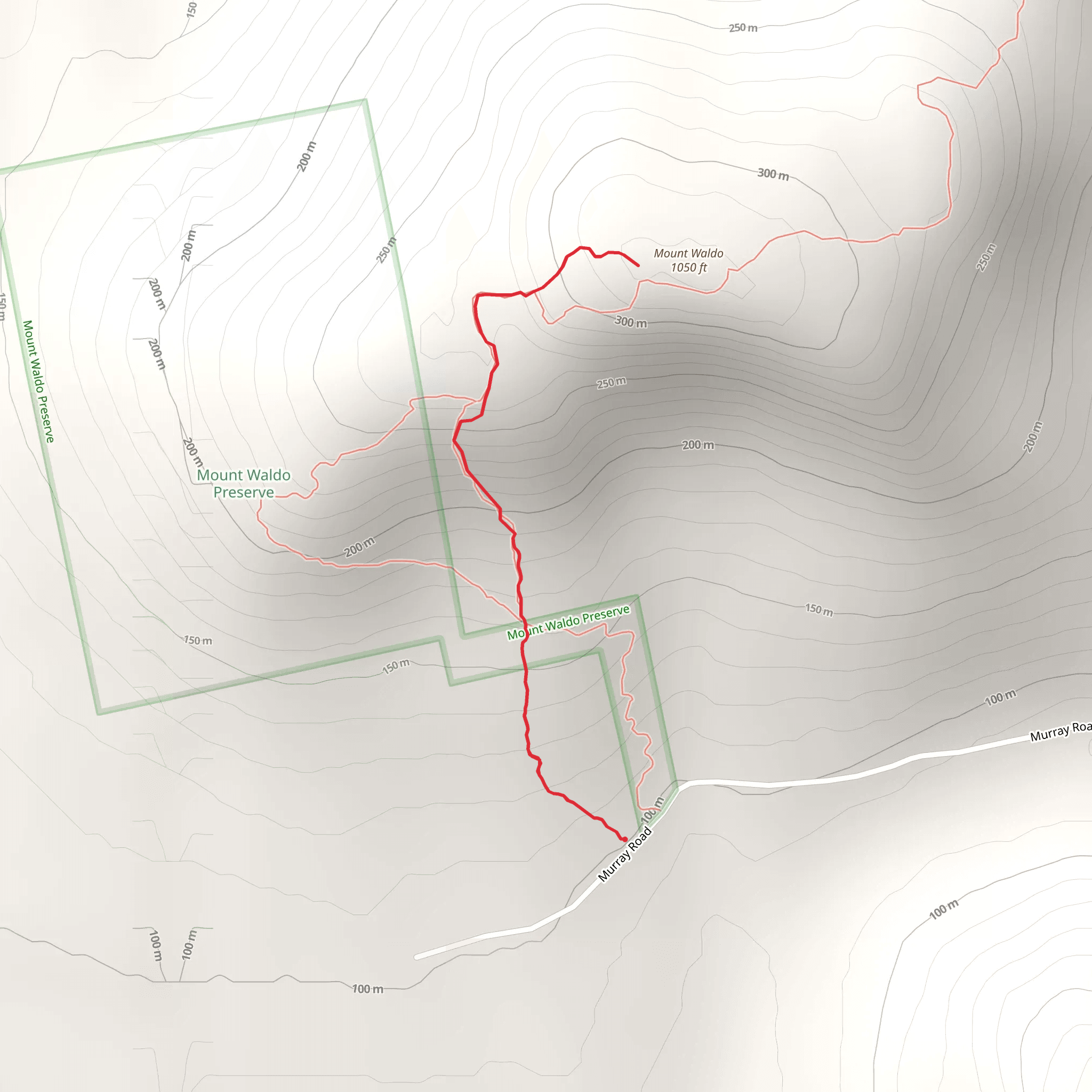 Mount Waldo from Murray Road mobile static map
