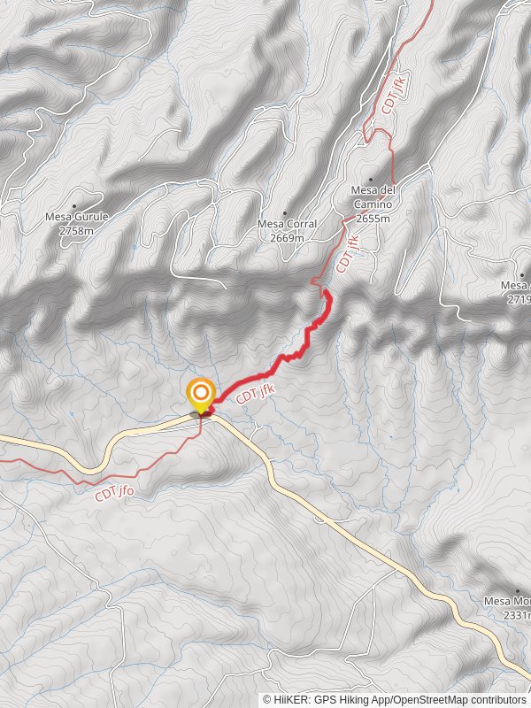Continental Divide Trail from County Road 424 mobile static map