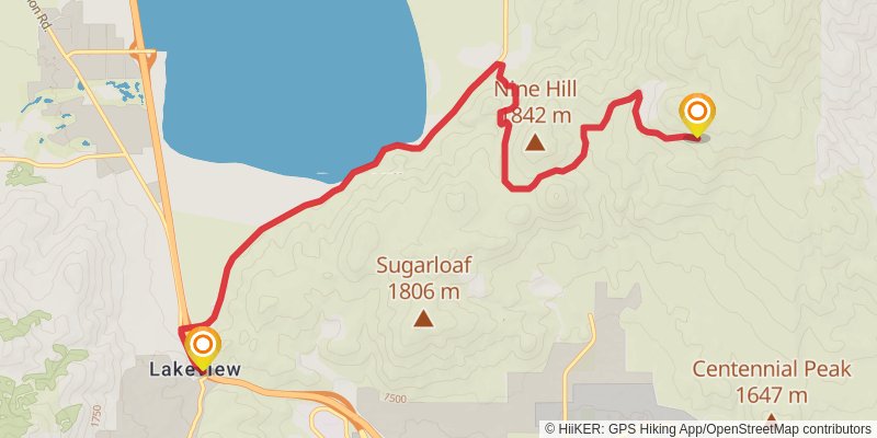 American Discovery Trail North Route stage 354 Map