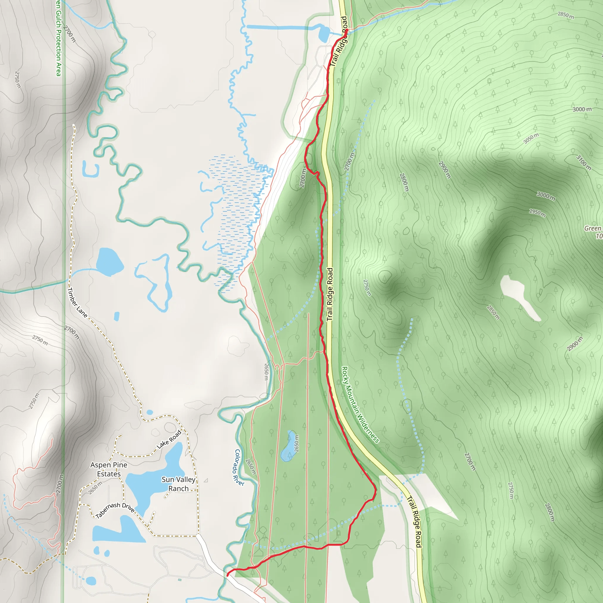 Valley Trail mobile static map