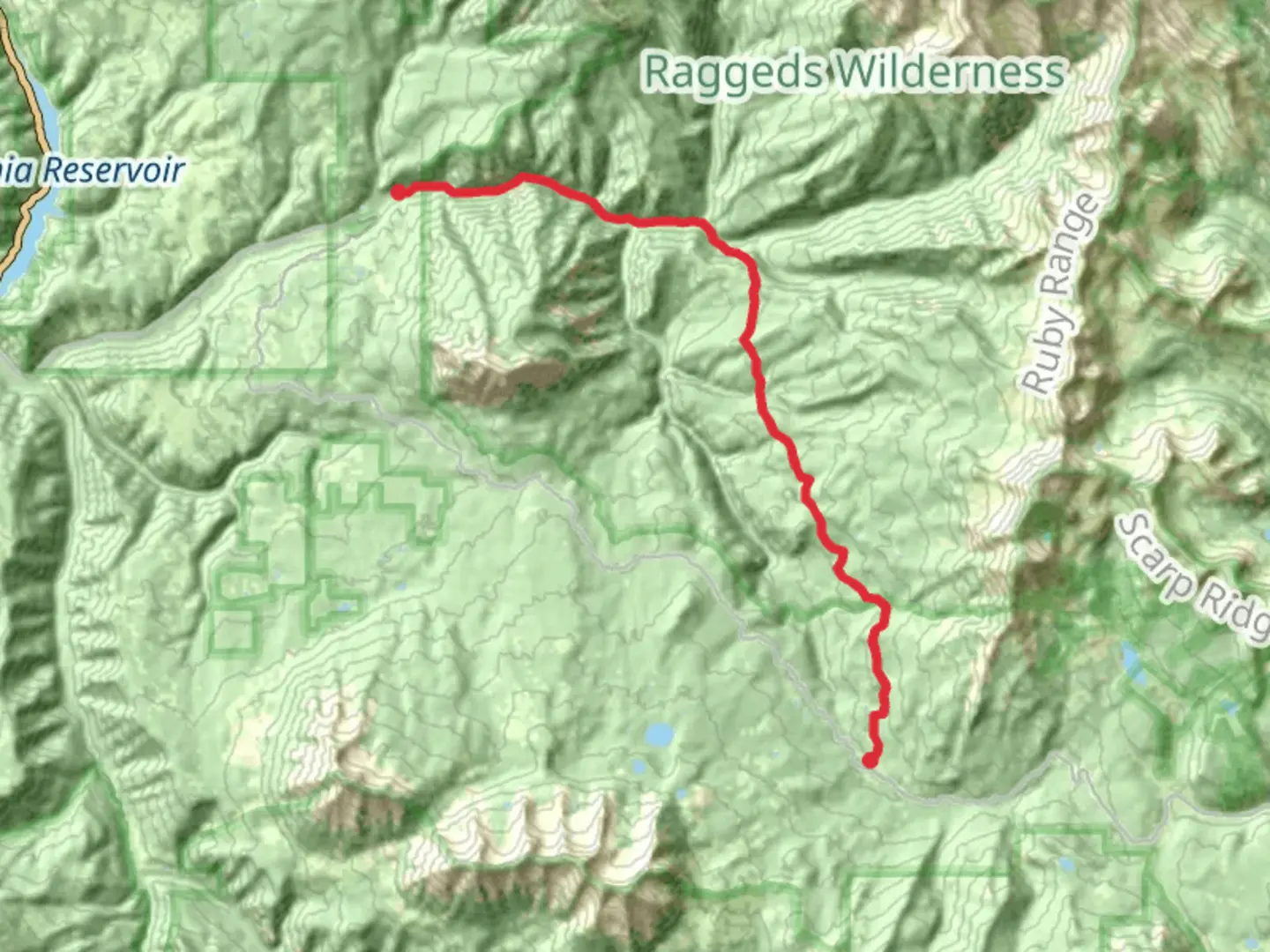 An image depicting the trail Dark Canyon Trail - 830 and its surrounding area.