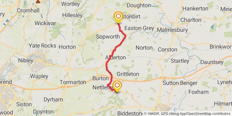 Boston to Abbotsbury via Macmillan Way stage 16 Map