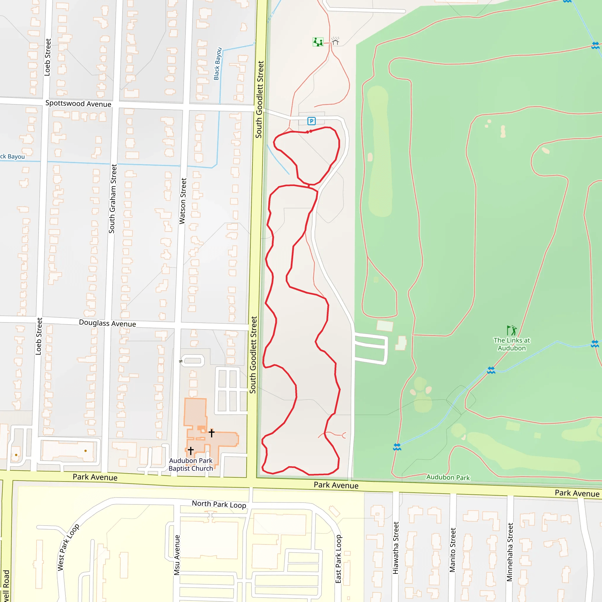 South Goodlett Street Loop mobile static map