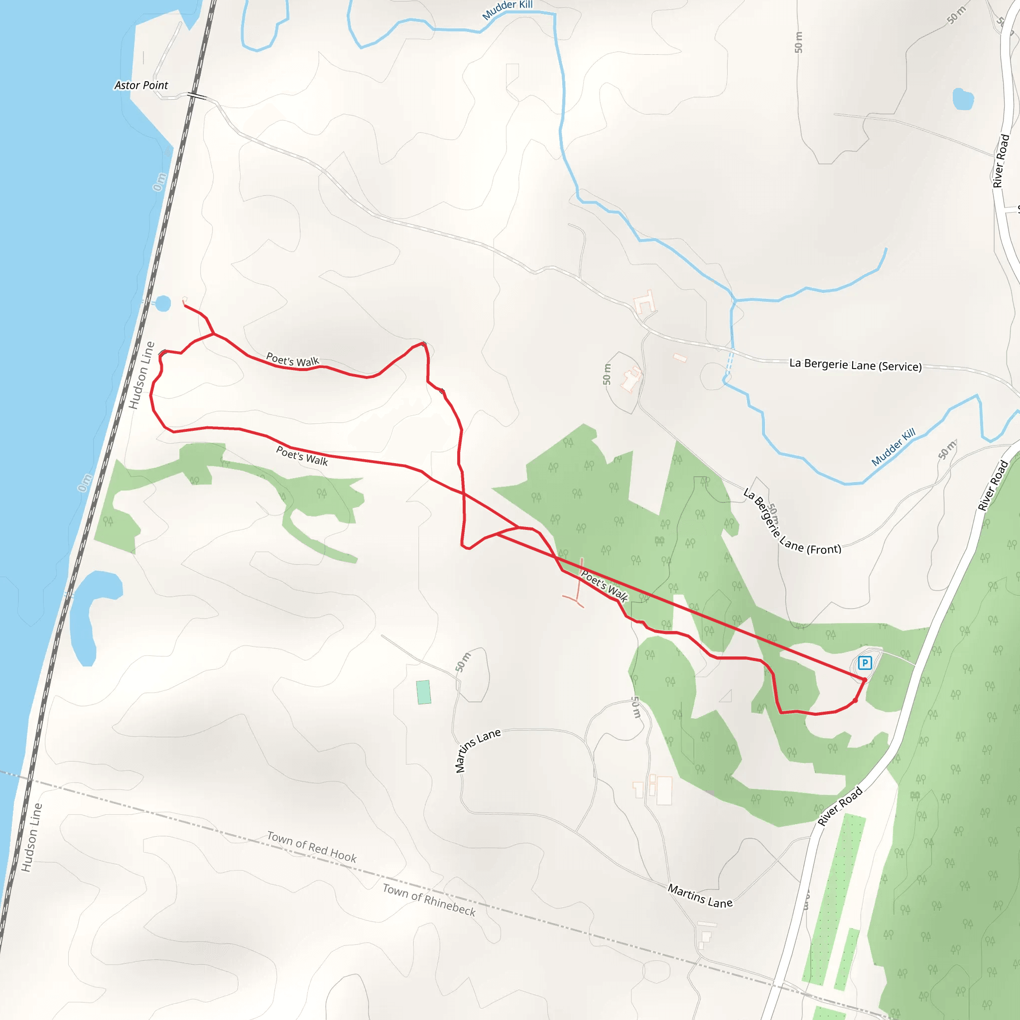 Poets Walk mobile static map