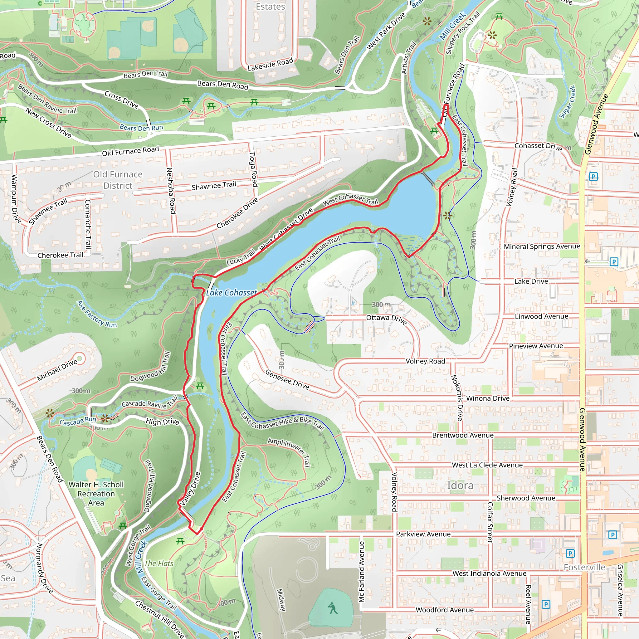 East and West Cohasset Loop Trail mobile static map