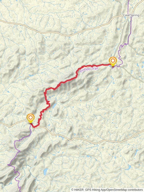 Pinhoti Trail from Davis Mountain