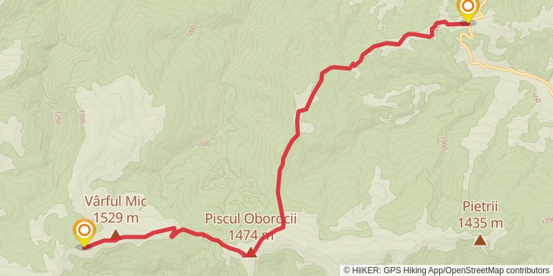 Trans Carpathian Hike stage 114 Map
