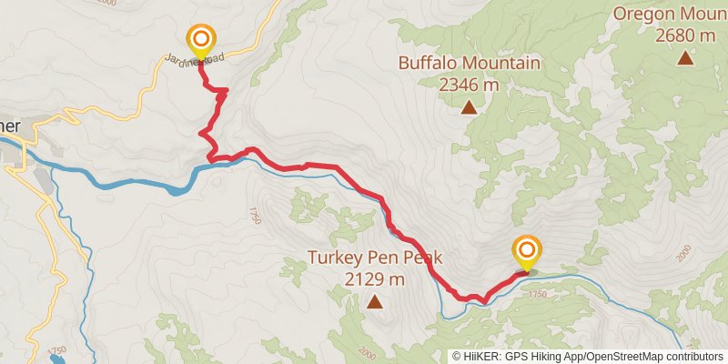 Yellowstone River Trail stage 2 Map