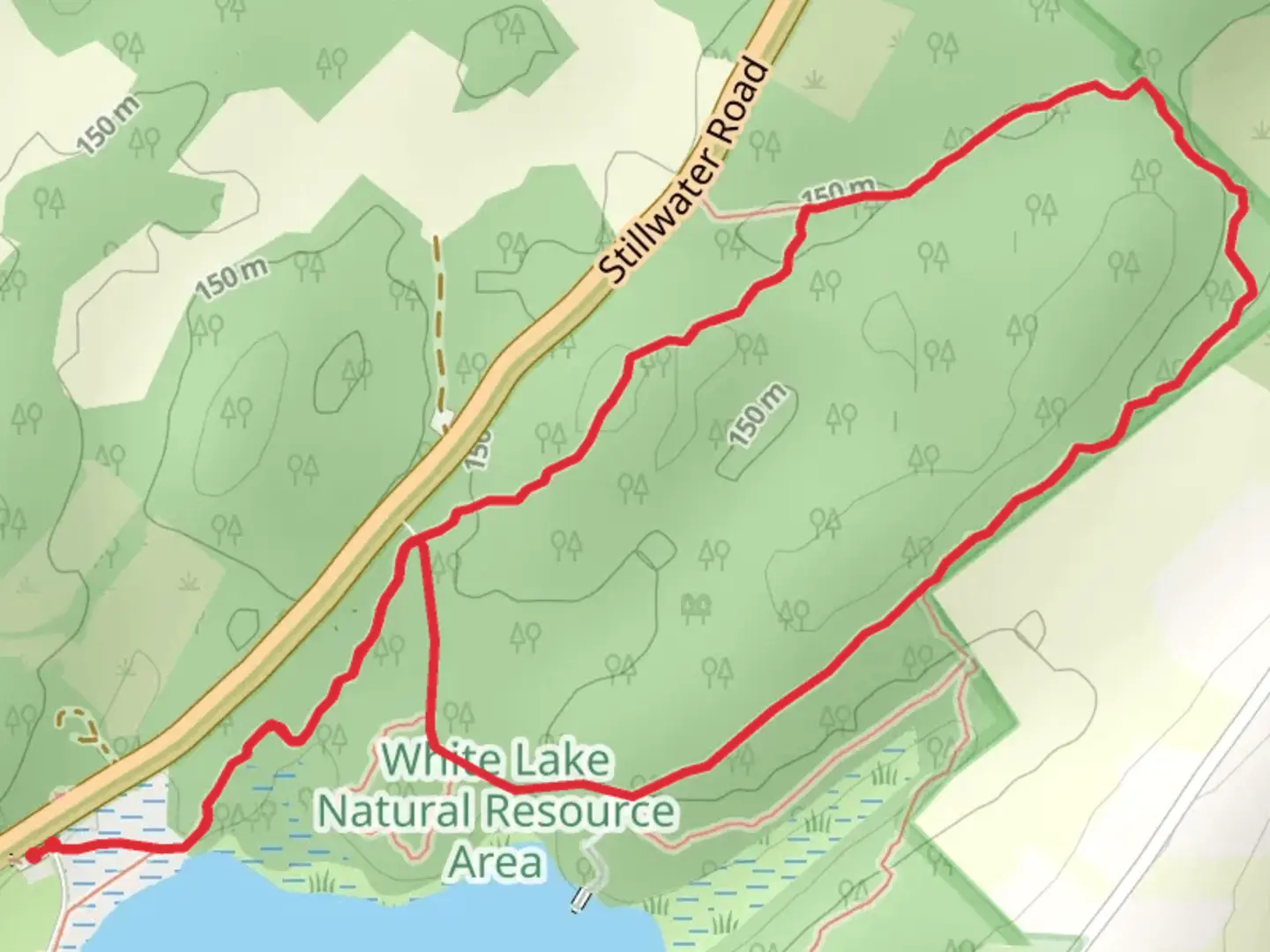 An image depicting the trail Blue and Green Loop Trail and its surrounding area.