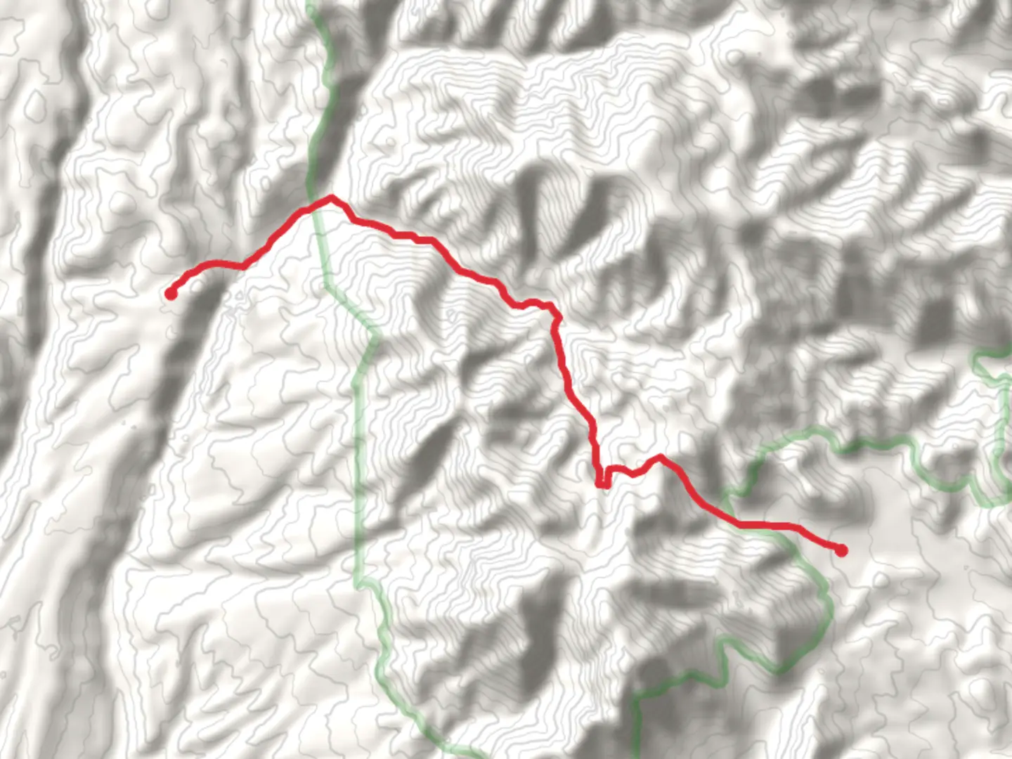 An image depicting the trail Shipman and San Mateo Trail and its surrounding area.