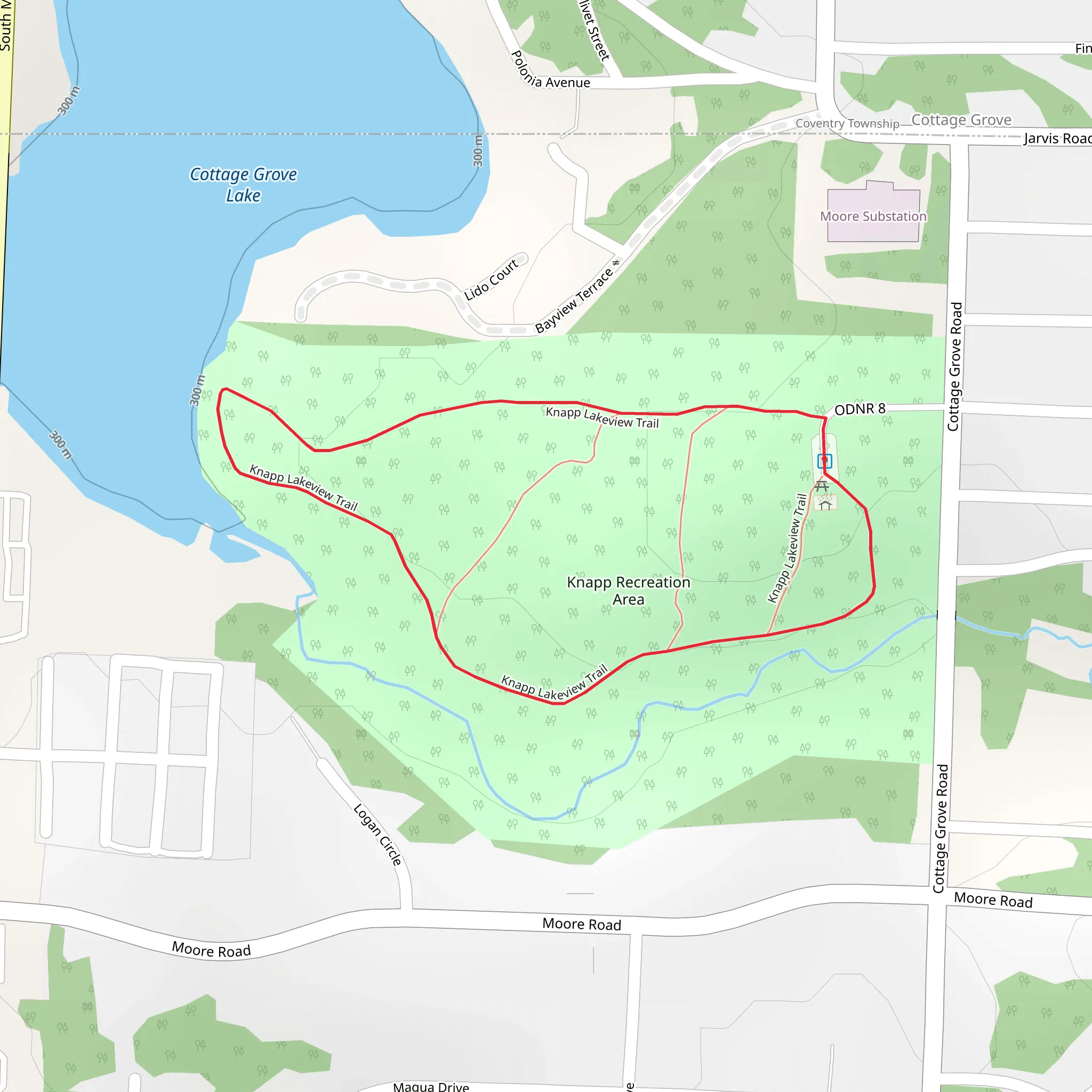 Knapp Lakeview Loop Trail mobile static map