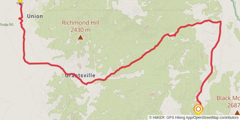 American Discovery Trail North Route stage 341 Map