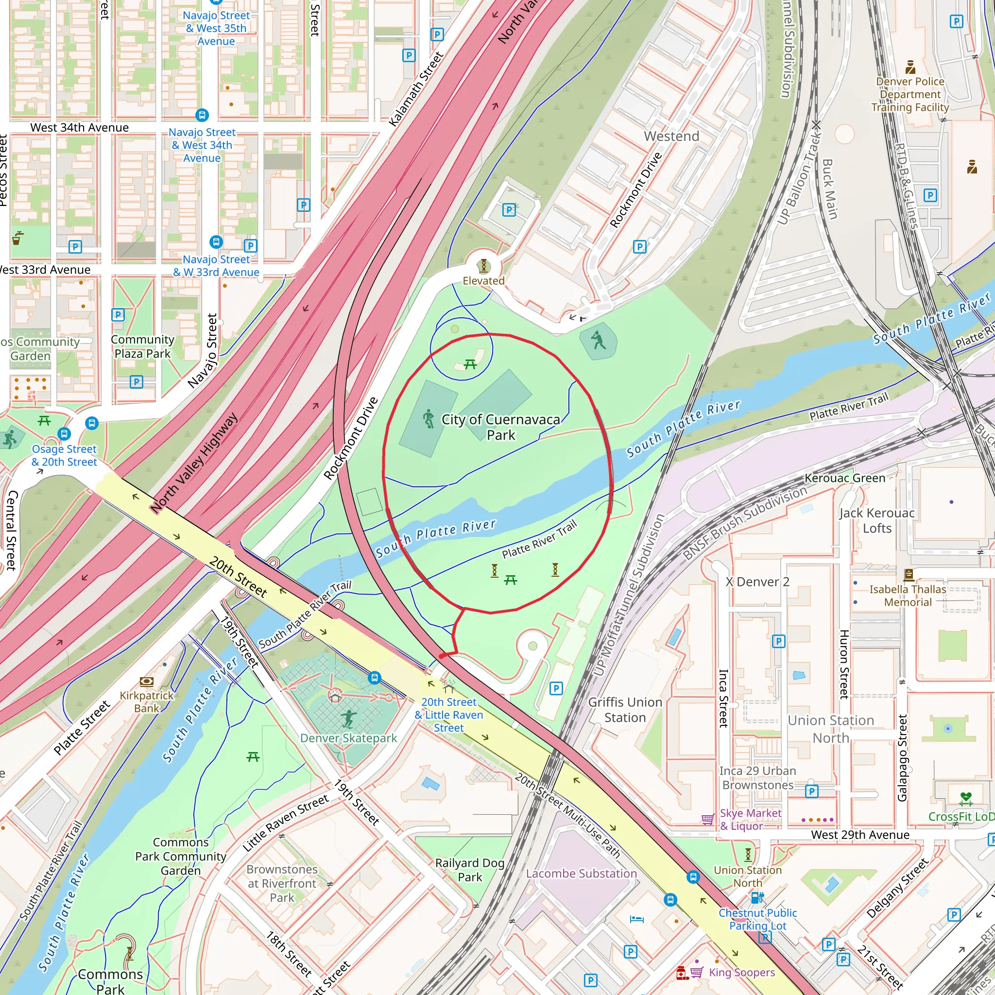 City of Cuernavaca Park Loop mobile static map